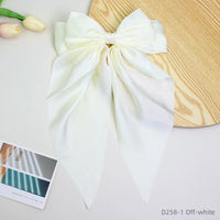 Oversized Silk Ribbon Butterfly Hair Clips for Women – Long Tail Bow Barrettes (40cm)