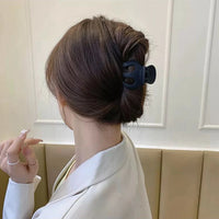 Pumpkin Mini Hair Claw — Frosted Matte, Korean Style