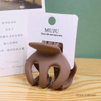 Pumpkin Mini Hair Claw — Frosted Matte, Korean Style