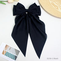Oversized Silk Ribbon Butterfly Hair Clips for Women – Long Tail Bow Barrettes (40cm)