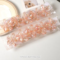 Frangipani Flower Hair Claw — Transparent, 8cm
