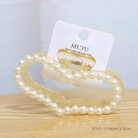 Light Luxury Pearl Claw Hair Clips 11cm Fashionable Plastic Styling for Back Head Shark Rapid Sample Available