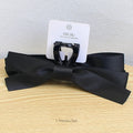 Oversized Black Bow Hair Claw — 17cm, Classic Style