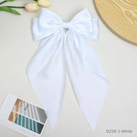 Oversized Silk Ribbon Butterfly Hair Clips for Women – Long Tail Bow Barrettes (40cm)