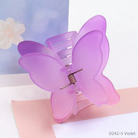Double Butterfly Gradient Hair Claw Clips for Women – Colour-Change Matte Claws (7cm)