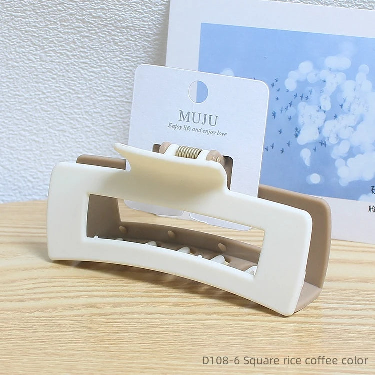 Orchid Large Hair Claw — Matte Pastel, Colour-Block
