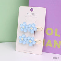 Jelly Sakura Flower Side Hair Clips for Girls – Sweet Summer Bangs Hairpins (2-Pack)