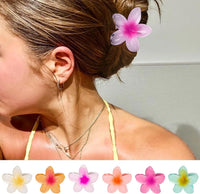 6 Pcs Flower Hair Claw Clips, Hawaiian Hair Clips for Women, Beach Cute Hair Accessories