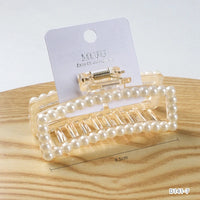 Light Luxury Pearl Claw Hair Clips 11cm Fashionable Plastic Styling for Back Head Shark Rapid Sample Available