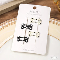 Polka Dot BB Hair Clips – Metal Star Hairpins for Girls (4-Pack)