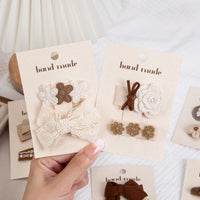 Candy Colour Lace Fabric Hairpins for Kids — Pack of 2