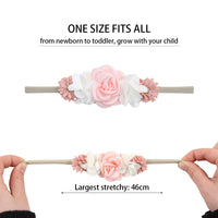 Boutique DIY Baby Girl Headbands Tiny Dainty Satin Flower Headband Sweet Princess Wedding Party Hair Accessories Wholesale