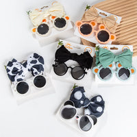 Wholesale Solid Color Kids Sunglasses 2023 Hair Accessories Toddler Baby Girl Headbands and Bows