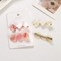 Korean Acrylic Heart Hair Clips for Women – Minimalist BB Hairpins (2-Pack)