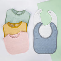 Cotton Gauze Baby Bib — Star Texture, 0–36 Months