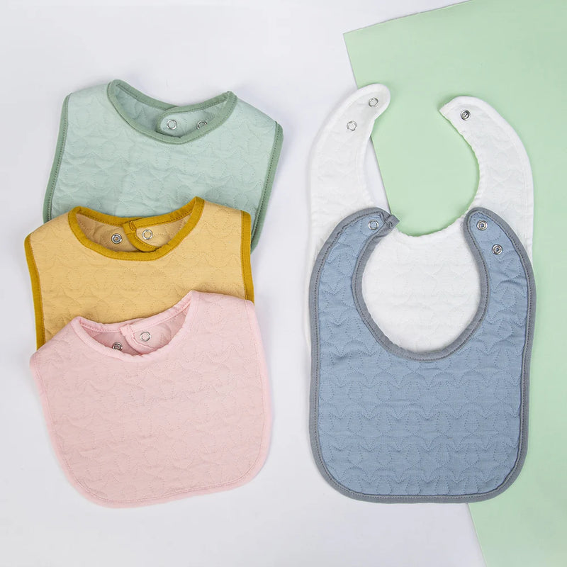Cotton Gauze Baby Bib — Star Texture, 0–36 Months