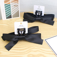17cm Hepburn Style Black Bow Hair Claw Female Large Size Hair Clip Back Head  Hair Claw Clip for Women