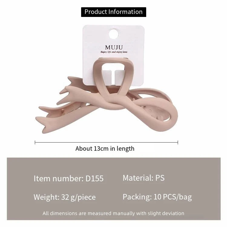 Maillard Style Matte Butterfly Hair Claw Clips for Women – Large Spray Paint Bow Claws (13cm)
