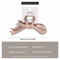 Maillard Style Matte Butterfly Hair Claw Clips for Women – Large Spray Paint Bow Claws (13cm)