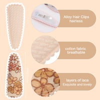 10Pcs/Set Baby Girls Floral Solid With Printed Color Bullet Hair Snap Clips Handmade Hair Clips Hairpins Hair Accessories