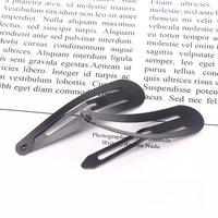 Korean Water Drop Barrette Hair Clip for Women – Sleek Black Metal Hairpin