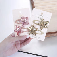 Sequin Star Hair Clips for Girls — Mini Glitter Barrettes