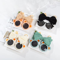 Wholesale Solid Color Kids Sunglasses 2023 Hair Accessories Toddler Baby Girl Headbands and Bows