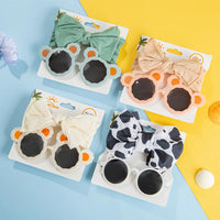 Wholesale Solid Color Kids Sunglasses 2023 Hair Accessories Toddler Baby Girl Headbands and Bows