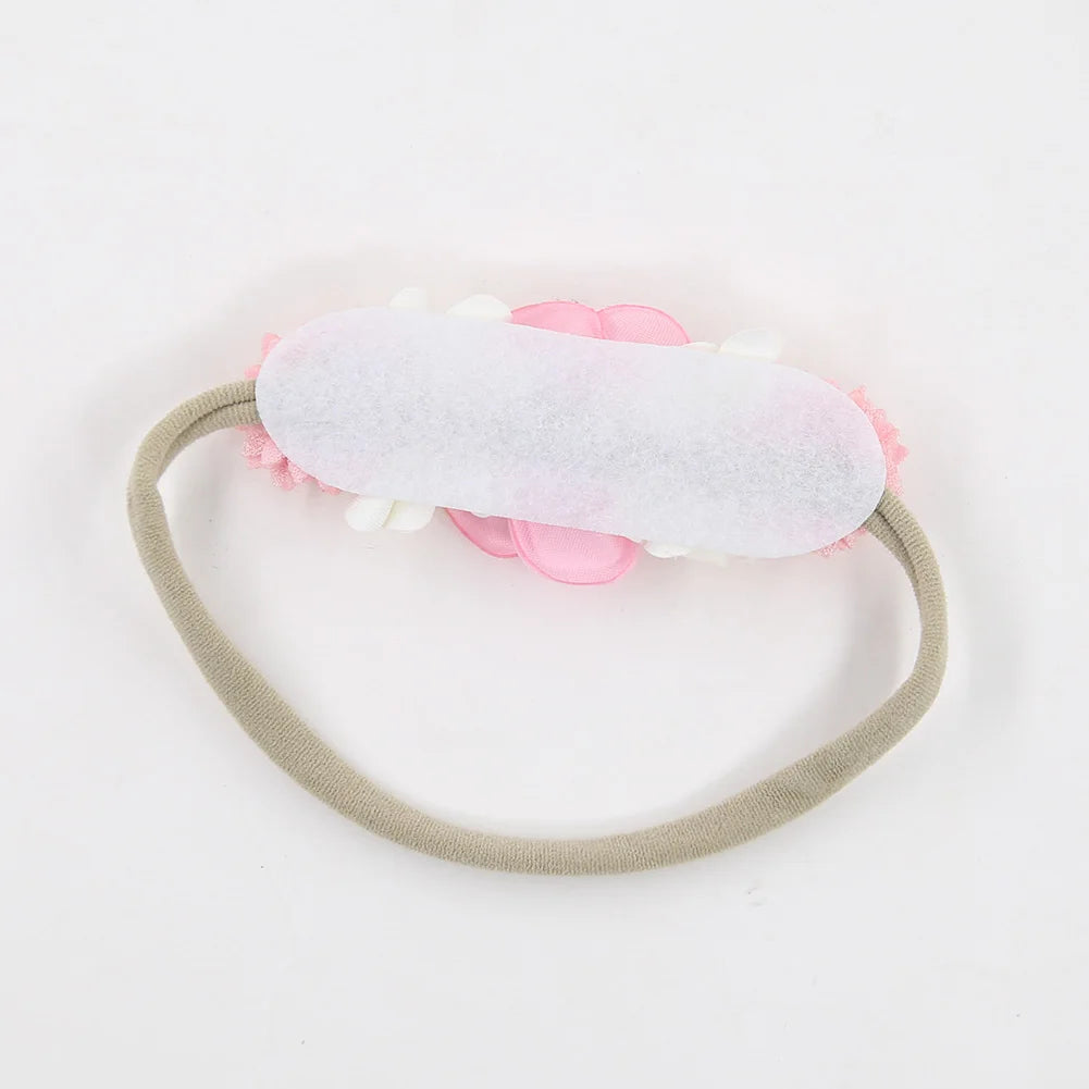Boutique DIY Baby Girl Headbands Tiny Dainty Satin Flower Headband Sweet Princess Wedding Party Hair Accessories Wholesale