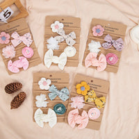 Princess Flower Headband Set — Nylon, Pack of 5 (0–4Y)