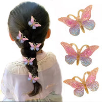 Boutique DIY High Quality Princess Hair Accessories Cute Alloy Hairpins Baby Girl's Sweet Super Fairy Butterfly Hairpin Set