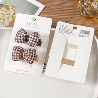 Coffee Colour Fabric Bow Hair Clips for Girls – Sweet Curly Hairpins (2-Pack)