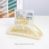 Light Luxury Pearl Claw Hair Clips 11cm Fashionable Plastic Styling for Back Head Shark Rapid Sample Available