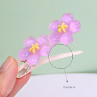 Jelly Sakura Flower Side Hair Clips for Girls – Sweet Summer Bangs Hairpins (2-Pack)