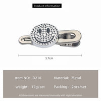 Korean Metal Heart Hair Clips for Women – Sweet Charm Hairpins (2-Pack)