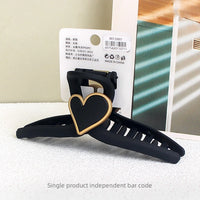 12.5cm High-grade Hair Claws Ribbon Love Large Hair Clip Lacquer Back Head Shark Claw Clips