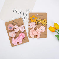 Princess Flower Headband Set — Nylon, Pack of 5 (0–4Y)