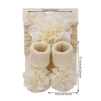 Designer Baby Girls Princess Socks Set with Tulle Trim Flower Hair Band Toddler Dance Spring Summer Accessories