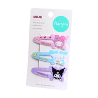 Sanrio Cartoon BB Clips for Girls – Cute Korean Style Hair Accessories (3-Piece Set)