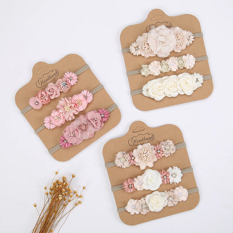 Chiffon Flower Princess Headband — Super Elastic, Newborn to 4Y