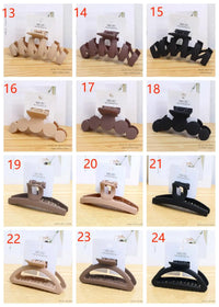 Rapid Sample Large 11cm Fashionable Women's Hair Claws Elegant Coffee Color Plastic Hair Wholesale for Women