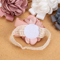 Baby Princess Floral Headband — Satin Rosette, 0–4Y