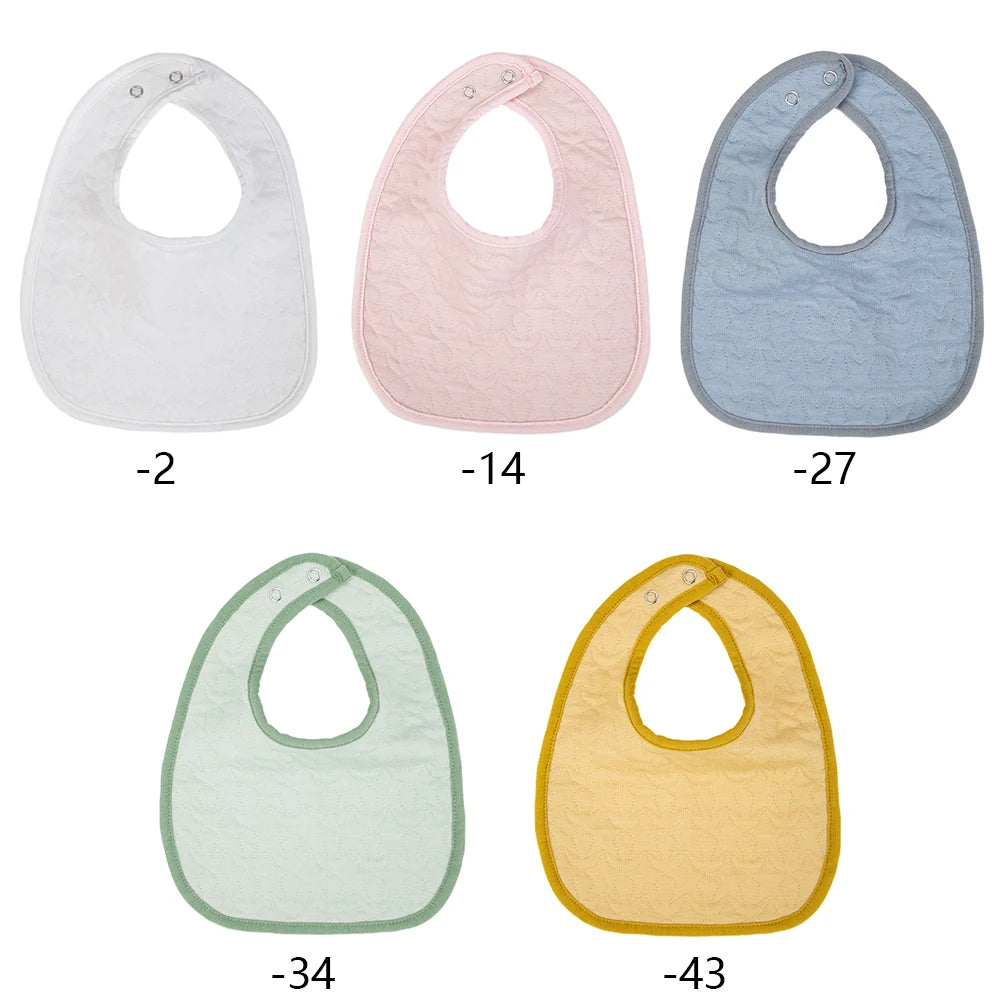 Cotton Gauze Baby Bib — Star Texture, 0–36 Months