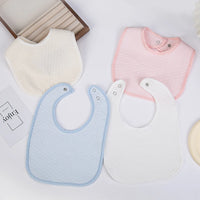 Baby Bib & Burp Cloth — 100% Cotton, Textured Dot (0–3Y)