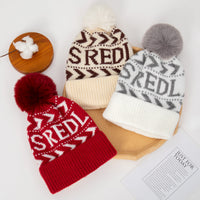 Kids Snowflake Pom Pom Beanie — Acrylic, Unisex 3–14Y
