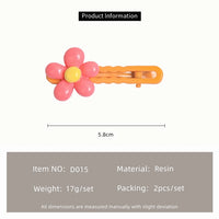 Korean Flower Side Hair Clips for Girls – Sweet Princess Spring Hairpins (2-Pack)