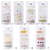 Daisy Snap Hair Clips for Girls — Spring Print, Pack of 5