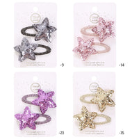 Sequin Star Hair Clips for Girls — Mini Glitter Barrettes