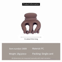 Stylish New Design Korean Version 4.5cm Pumpkin Hair Claws Rapid Sample Frosted PC Material for High Ponytail Girl