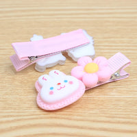Cartoon Cloth Duckbill Hair Clips for Kids – Candy Colour Baby Hairpins (5cm)